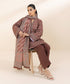 Women's Unstitched Light Khaddar Beige Printed 2 Piece Suit